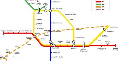 Mapa Metro bukurešť rumunsko