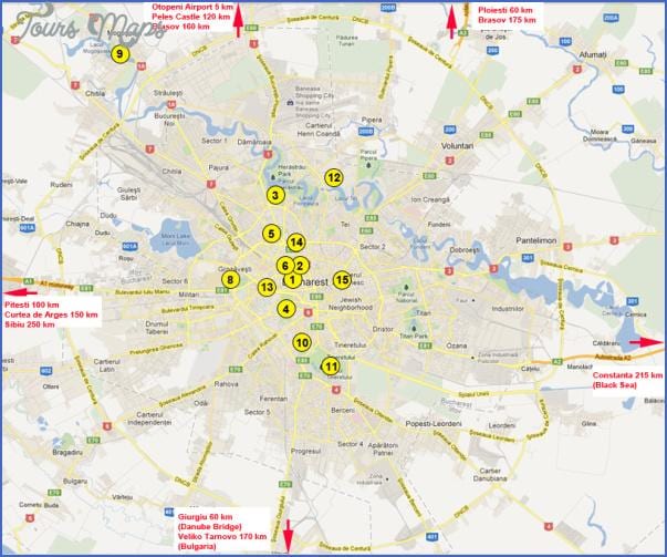 Mapa bukurešti atrakce 
