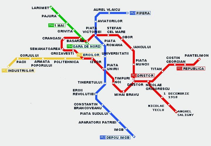 tramvaj mapa bukurešti