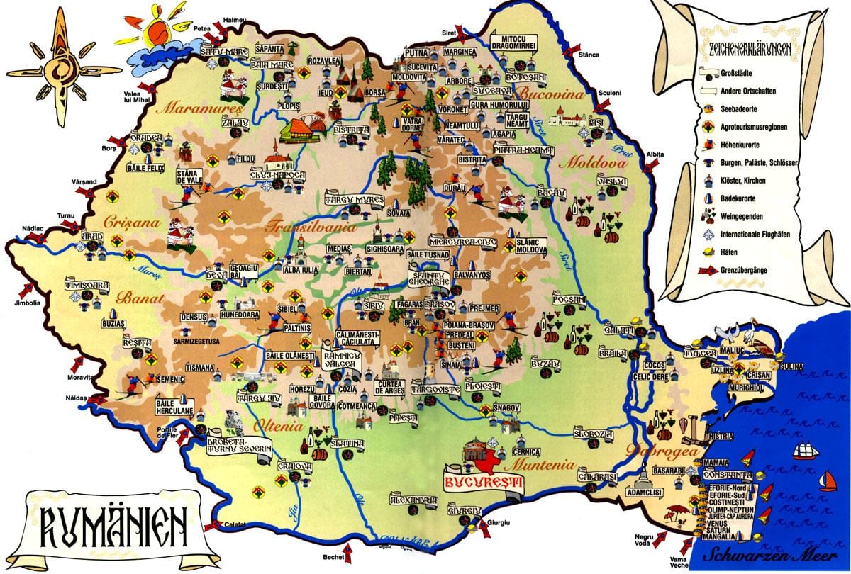 bukurešť vyhlídkové mapě
