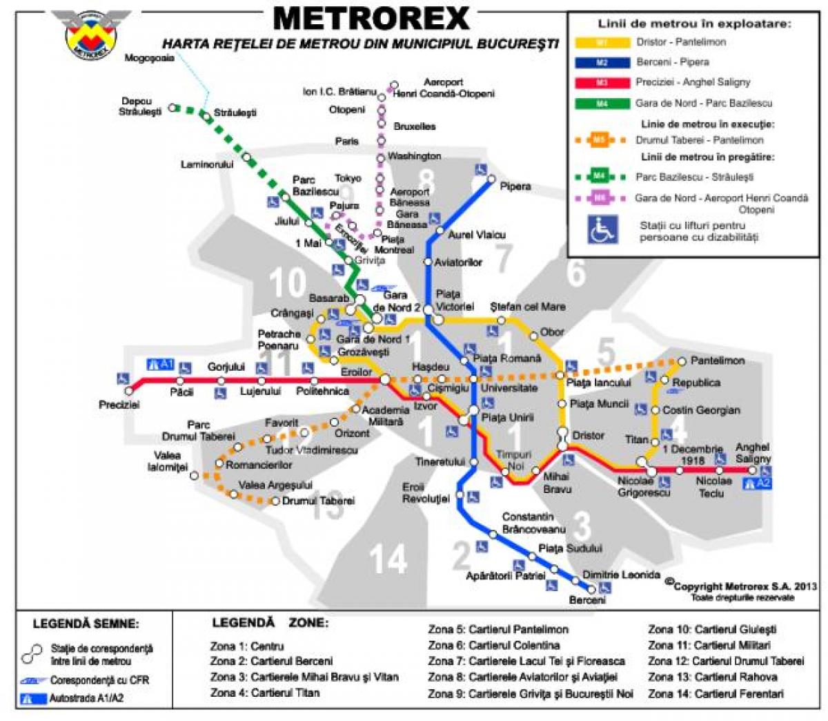 bukurešť metro mapa
