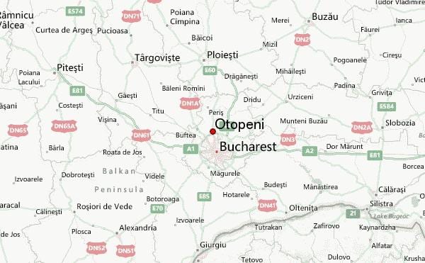 otopeni letiště mapě