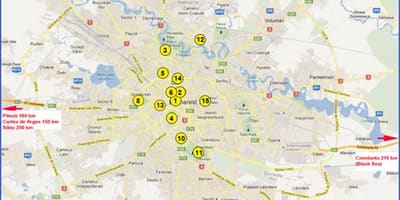 Mapa bukurešti atrakce 