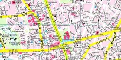 Mapa bukurešť centrum města