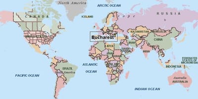 Mapa bukurešti světě 