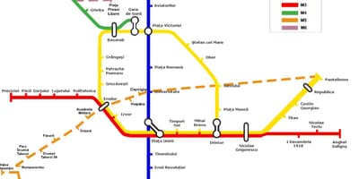 Mapa Metro bukurešť rumunsko