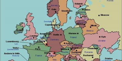 Mapa bukurešti, evropa