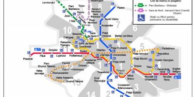Bukurešť metro mapa