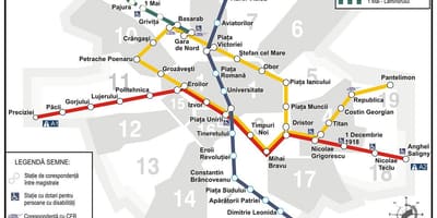 Mapa Metro bukurešť