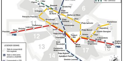 Mapa Metro bukurešť